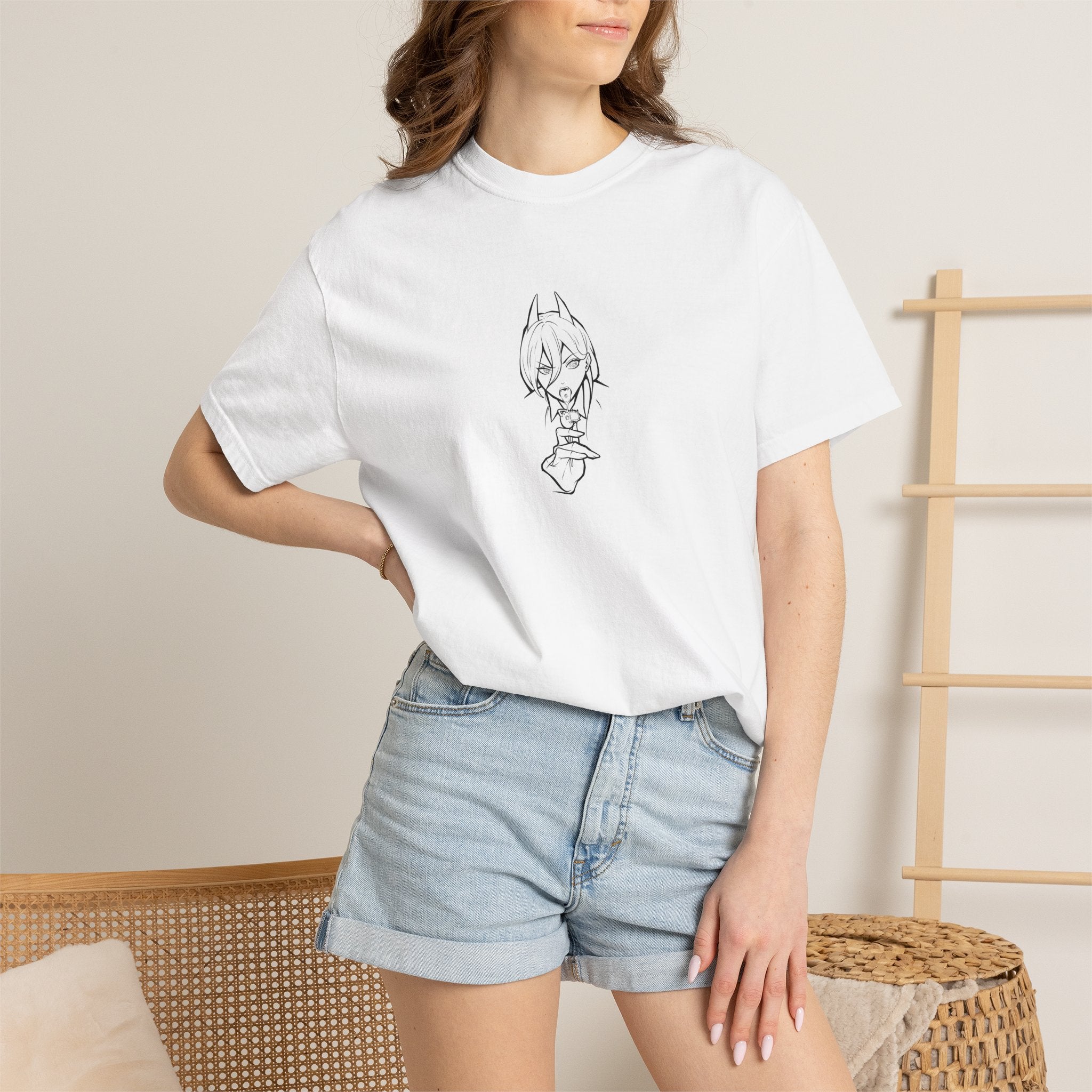POWER CHAINSAW-MAN DESIGN Unisex Garment-Dyed T-shirt