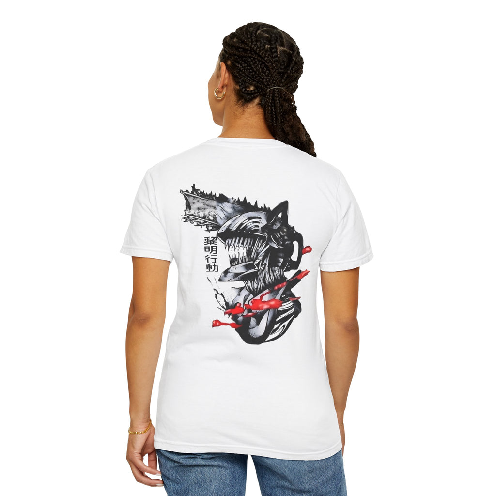 DENJI DESING UNISEX GARMET-DYED T-SHIRT