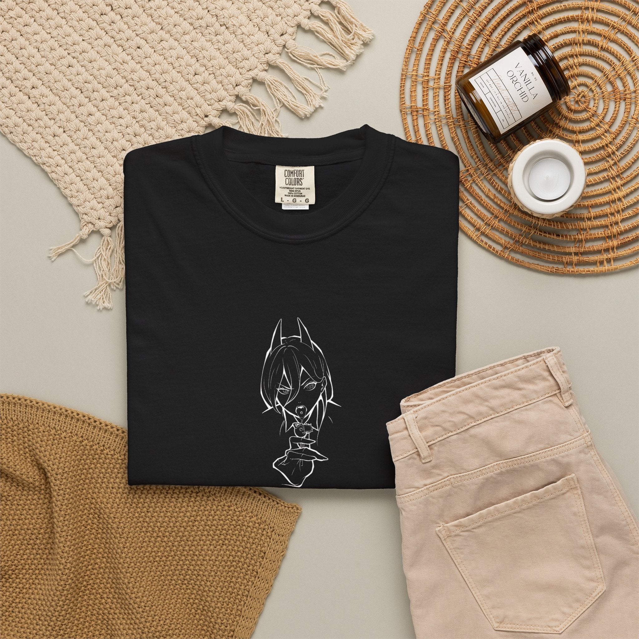 POWER CHAINSAW-MAN DESIGN Unisex Garment-Dyed T-shirt