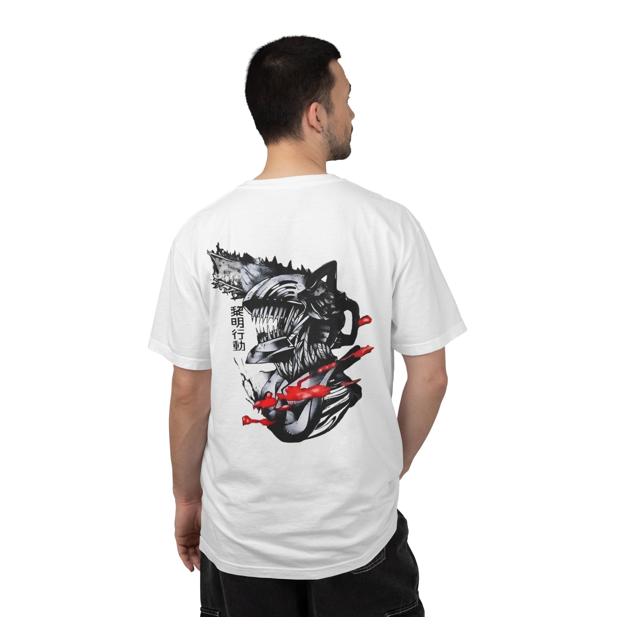 DENJI DESING UNISEX GARMET-DYED T-SHIRT